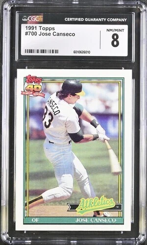 1991 TOPPS #700 JOSE CANSECO CGC 8 NM/MINT