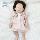 18'' Sleeping Silicone Reborn Baby Girl Root Hair Eyes Closed Newborn Doll — photo 3