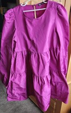 Zara Fuchsia Tiered/Babydoll Dress Size XSmall