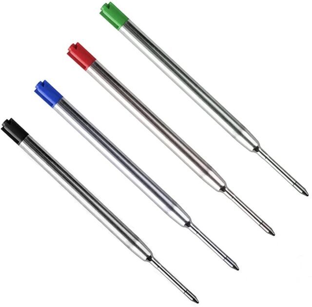 Black Blue Red & Green Ink Parker Compatible Ballpoint Pens Refill Medium Point Black Blue Red & Green Ink Parker Compatible Ballpoint Pens Refill Medium Point