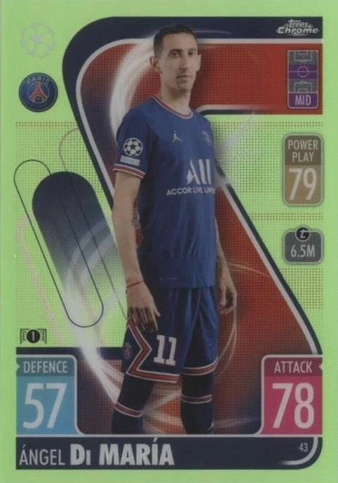 2021-22 Topps Chrome Match Attax UCL Angel Di Maria #43