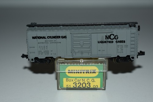 Spur N Minitrix 51320300 National Cylin Gas 50' Single Door Boxcar 1007 C26474 | Zustand: Used