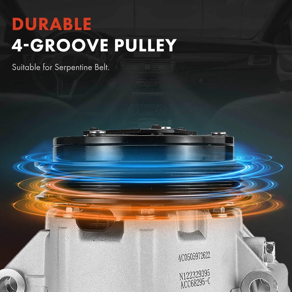 Compresor de aire acondicionado con embrague para Chevrolet Corvette 2005 2006 2007-2013 88958093 Foto 4 de 4