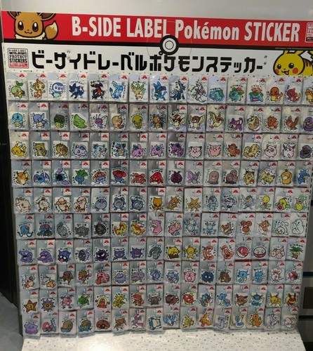 B Side Label Pokemon Series Made By Japanese Artists Uv Proof 2 Stickers X 10usd Ebay