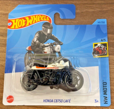 Hot Wheels Honda CB750 Cafe Short Card #141 HW  23 Moto 4/5 White VHTF!