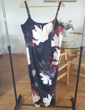 NWOT City Chic Floral Evening Cocktail Slim Strap Dress Bold Floral Size 16 or S