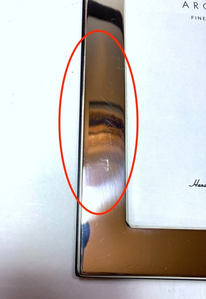 ARGENTO SC CASTELL QUADRO POLIDO BANHADO A PRATA 5x7" CAIXA ABERTA ITÁLIA CONVERSÍVEL - Imagem 4 de 4