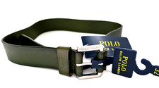 POLO Ralph Lauren Leather  Belt, Green 80cm 32" - fits 26"-28" waist