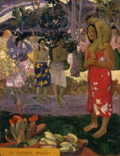 Paul Gauguin - Ia Orana Maria Giclee Fine Art Print Reproduction on Canvas 36"