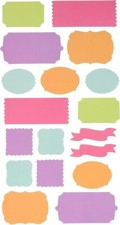 Sticko Stickers BRIGHT SOLID LABELS 18 Pieces New Scrapbooking
