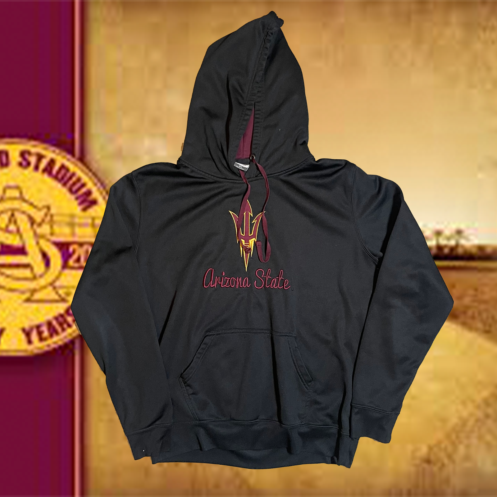 NCAA ASU Sun Devils Hoodie Pullover Sweater Medium Size Arizona State