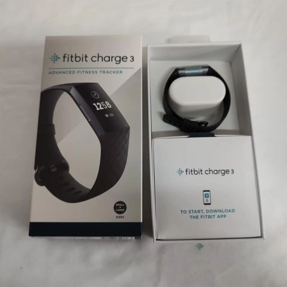 NEW Black Fitbit Charge 3 Fitness Activity Tracker Heart Rate Monitor Smartwatch - Image 2 of 4