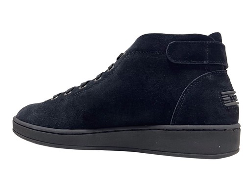 TRAVEL FOX Para hombre Malibú Gamuza Negra Puntera Redonda Cordones Parte Media 915601-201 - Imagen 3 de 4