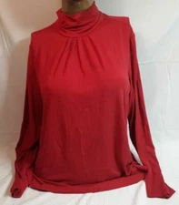 NWT PURSUITS LTD Ladies Longsleeve Red Top Dress Shirt Size 1X NEW