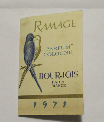 SCHÖNER KALENDER 1971 für das Parfum RAMAGE von BOURJOIS