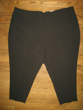 NEW womens plus size 26W 26 black Nine West zip skinny tapered pant high rise