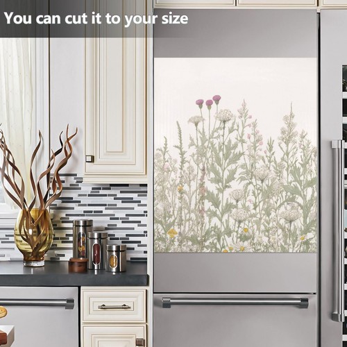 Herb Flower Dishwasher Magnet Cover, Reuseable Refrigerator Magnet Cover Deca... - Picture 6 of 6