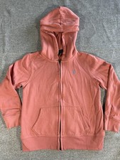 Polo Ralph Lauren Zipped Sweater Hoodie size 8-10 Peach/Salmon