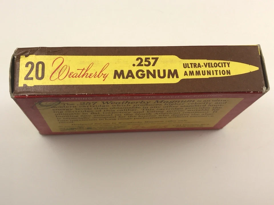 Weatherby 0.257 Wby Mag Tiger 空弹药盒 人洞装饰 复古 11360-Q — 第 4/4 张图片
