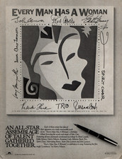 vtg EVERY MAN HAS A WOMAN MAGAZINE PRINT AD Yoko Ono Tribute Album Release Pinup