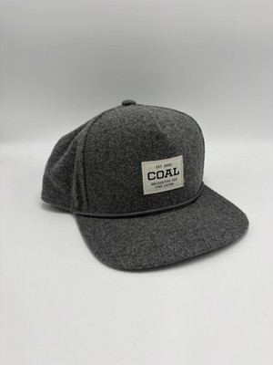 Coal Hat Cap Snap Back Mens One Size Gray Wool Felt Uniform Winter Outdoor