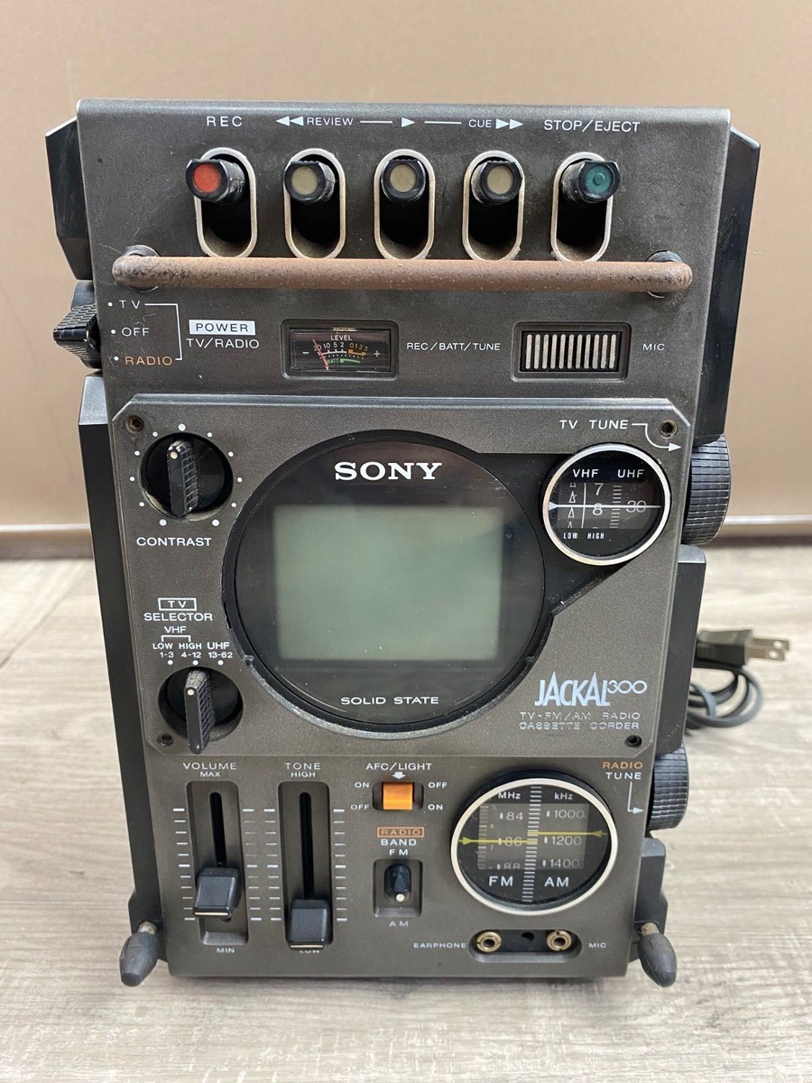 Sony FX-300 Jackal 300 TV Radio Cassette w/Accessories Junk Power