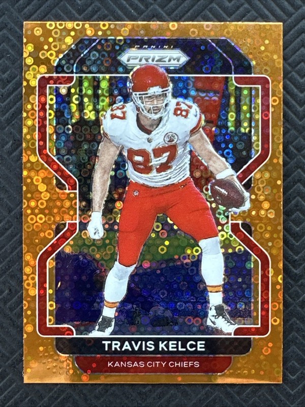 2021 Panini Prizm - Travis Kelce #189 Orange Disco Prizm Chiefs 