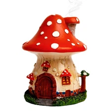 Cacukap Mushroom House Incense Burner, Cute Glow in The Dark Mushroom Incense...