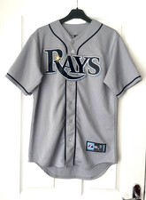 Tampa Bay Rays MLB Baseball Trikot von Majestic Herren Größe Small hellgrau