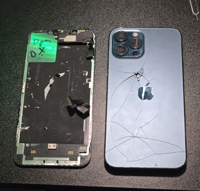 Apple iPhone 12 Pro Max Blue Rear Housing Frame Parts For Apple - FOR PARTS