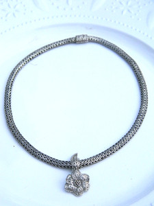 John Hardy Flower Pendant on 16" Classic Wheat Necklace