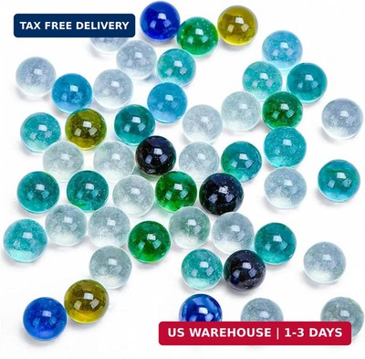 POPLAY 50 PCS Beautiful Player Marbles Bulk for Marble Games,Multiple Colors(1 W