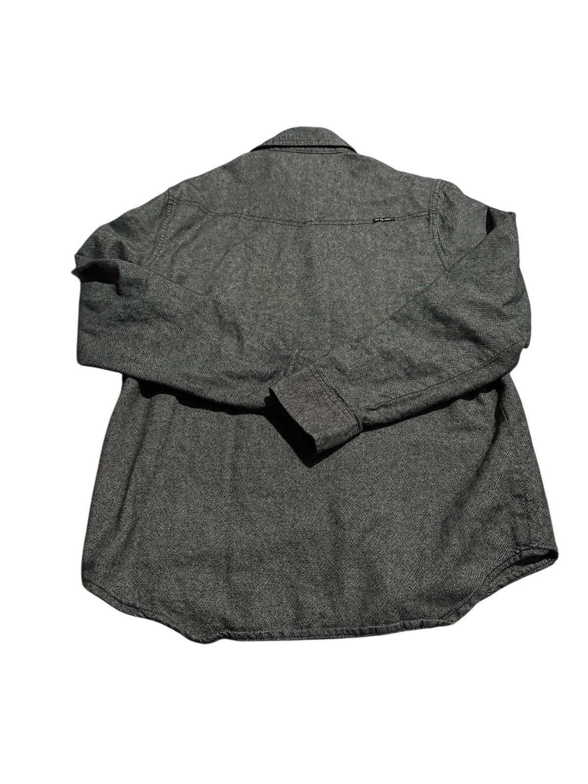 Vans Men Gray Solid Long Sleeve Button Down Shirt… - image 2