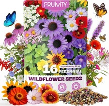 200,000 Wildflower Seeds Bulk 4oz   16 Varieties Perennial  Annual Mix, Attr