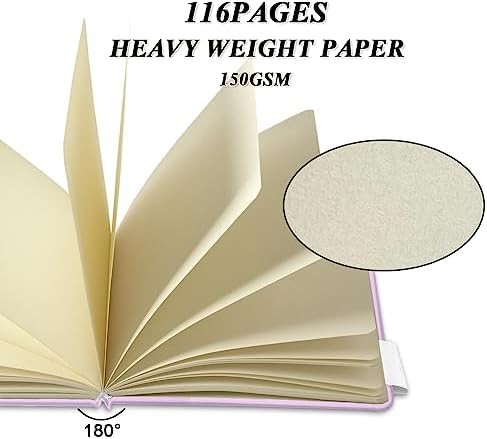 Square PU Leather Hardcover Sketchbook 150 GSM