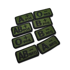 Blutgruppen Patch Klett Oliv Bundeswehr Gestickt Taktisch Typ Abzeichen 5x2,5cm