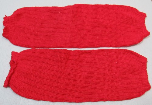 Vintage 1980s Leg Warmers Red Slouch Knit Aerobic Workout Ballet