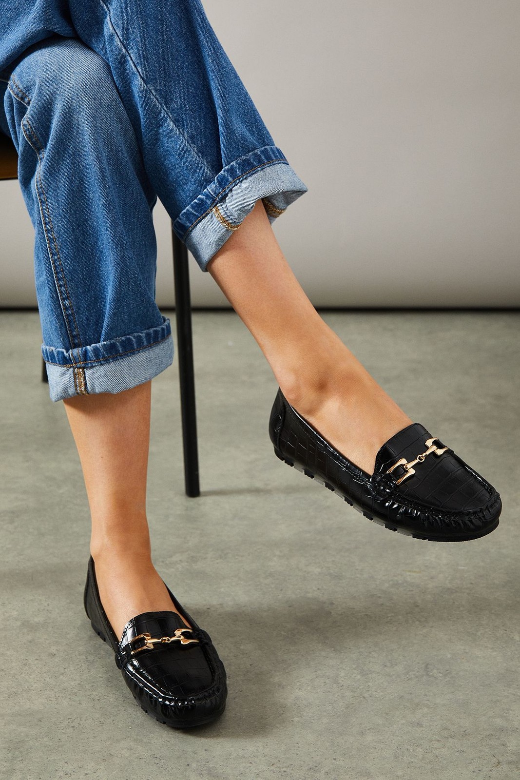 SAOLA Mocassini neri Buoni per la suola donna ballerine casual