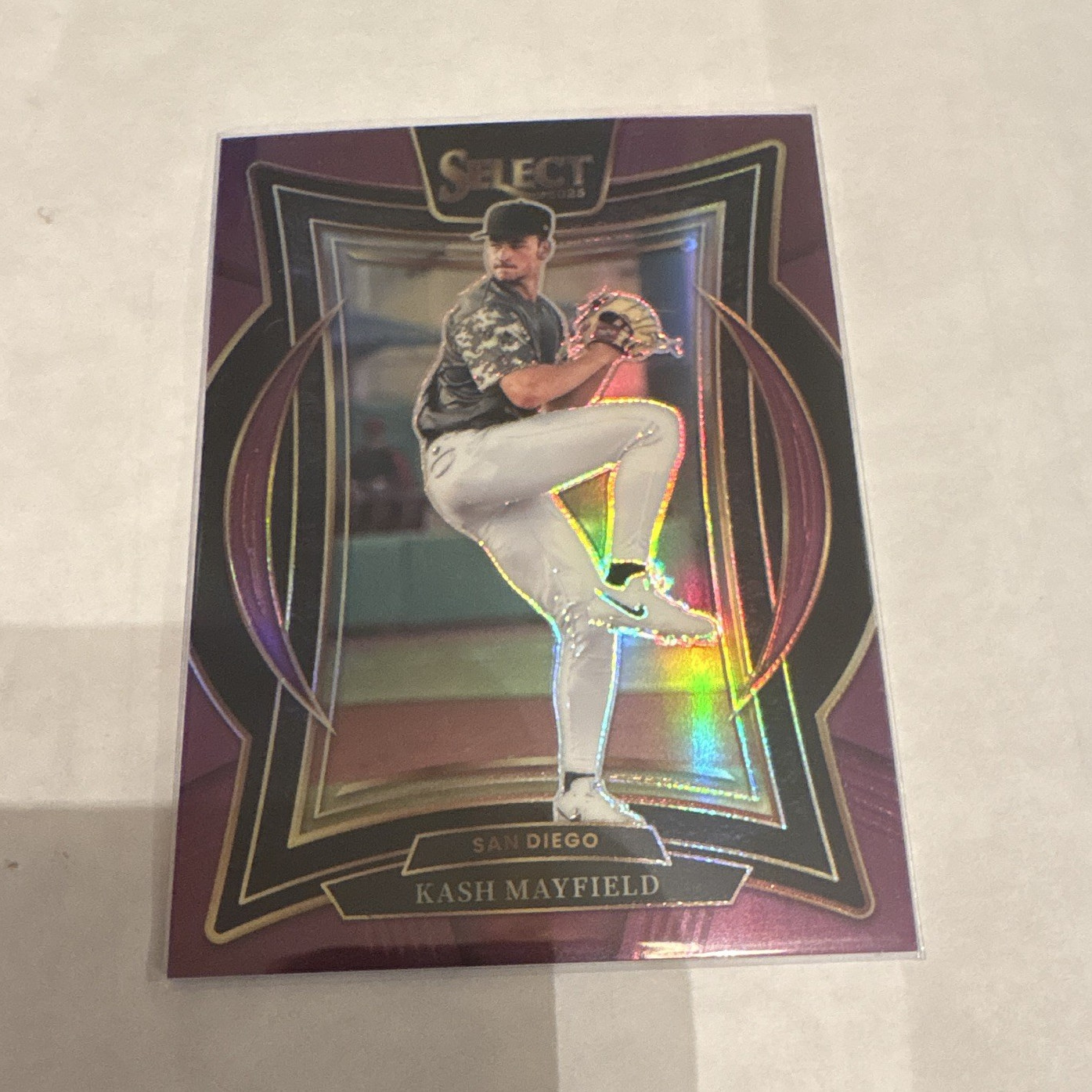 Panini Select 2025 Kash Mayfield Padres Concourse Purple Prizm RC #95 /75