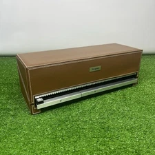 Vintage Discgear 120 Disc Count Brown Leather DVD CD Storage Case Holder - READ