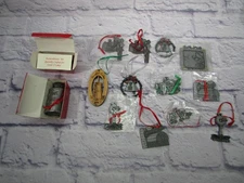 Vintage Land O Lakes Christmas Ornaments Lot 1988-1993 Pewter Wood Farm