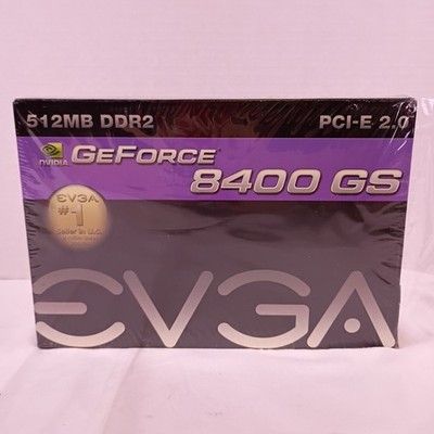 EVGA Nvidia GeForce 8400 GS 512MB DDR2 PCI-E 2.0 Graphics Card Open Box