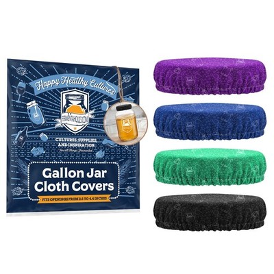 Fermentaholics Gallon Jar Cloth Covers for Fermentation   Assorted 4pack