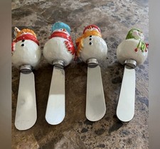 Snowman Christmas Stainless Steel Spreaders S...