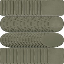 60 Pcs Blank Leatherette Hat Patches Laserable Leatherette Patch Iron on Heat...