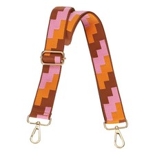 Purse Straps Replacement Crossbody with Light Gold Buckle, Brown