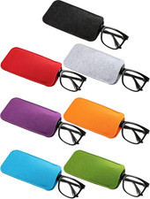 7 Pack Soft Eyeglass Cases Reading Felt Glasses Case Slip in Portable Travel Clo