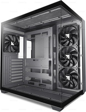 F300 2025 PC Case - Pre-Installed 4 No RGB Fan, ATX Mid-Tower Gaming PC Case,