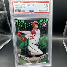 Topps High Tek Serial Numbered Juan Soto #110 Green /150 PSA 9 Nationals