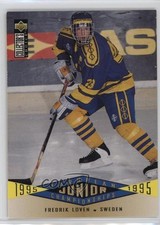1995-96 Collector s Choice European Junior Championships Fredrik Loven #351 0f3j